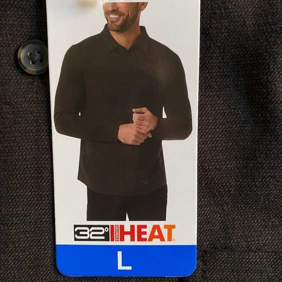 32 Degrees Men's Long Sleeve Button-Up Shirt, Brown, Large NWT - Picture 5 of 16